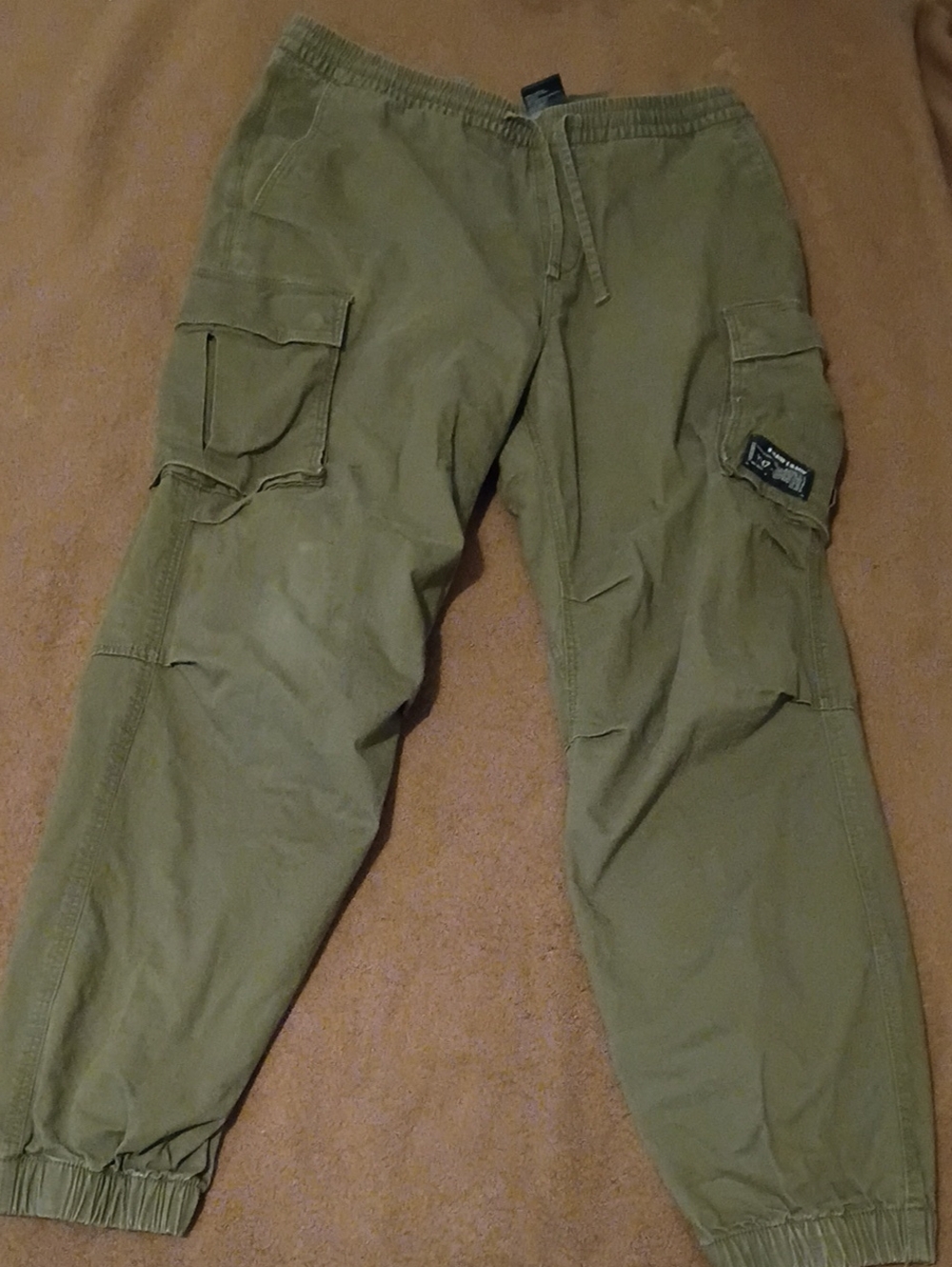 H&M Men's Cargo Pants - Olive Green